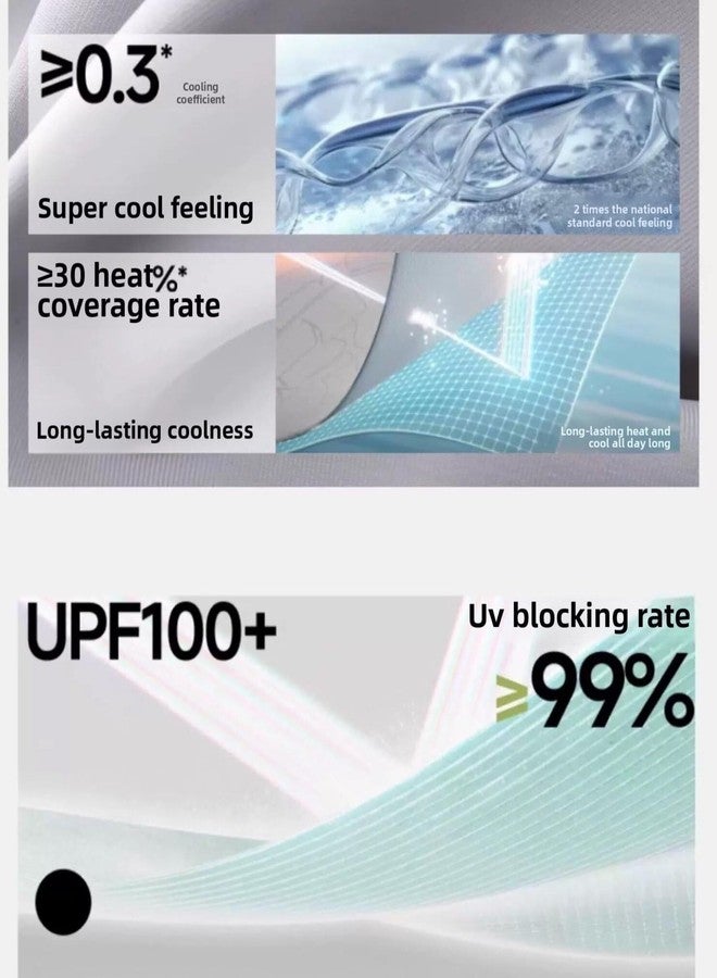 Enignic Face Cover for Sun Protection UPF 50+ UV Neck Protection UV Face Mask Covering Eye UV Face Shield Breathable for Golf, Hiking, Fishing & Outdoors Light Grey - Image 4